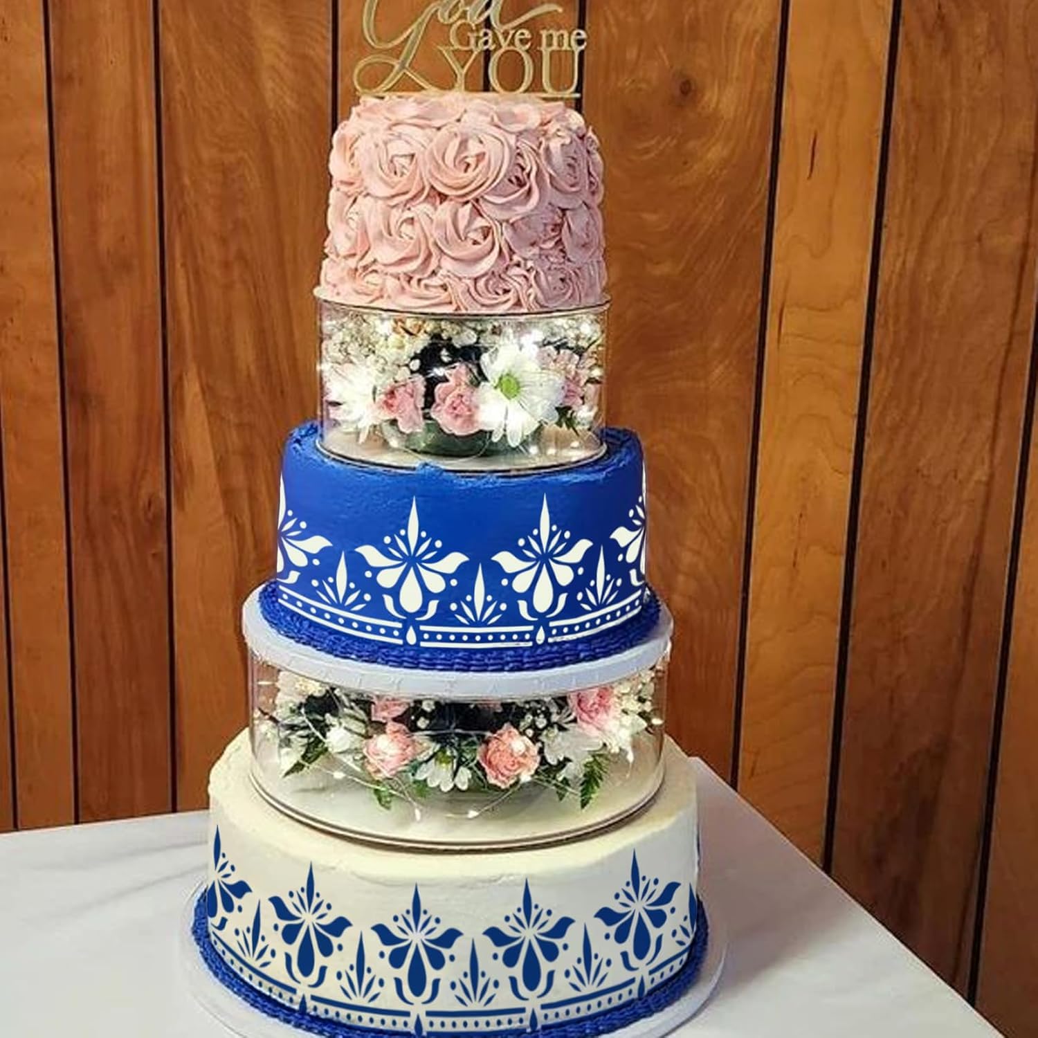 6 Pcs Border Stencils for Painting | 13.8x8.26 Inch Lace Edge Template for Furniture,